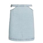 We Wore What Cut-Out Denim Mini Skirt Size Large Photo 4