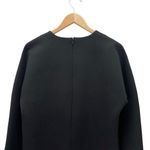 Everlane Black Cotton Scuba Knit Tunic Dress Size Medium 3/4 Sleeve Minimalist Photo 5
