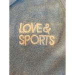 Love & Sports Baby Blue Terry Cloth Romper V‎ Neck Hoodie XS Photo 6