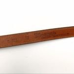 Nocona Belt Aztec Metal Buckle Black Skinny Genuine Leather Size 32 Photo 4