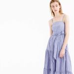 J.Crew Striped Maxi Dress in Lagoon White Stripes size 4 $168 Photo 1