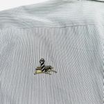 Las Olas Vintage Nautical Embroidered & Embellished Button Down Striped Shirt Photo 4