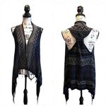 Miami Francesca Knit Sweater vest Navy Blue Size Medium NWT Tribal Festival Photo 6