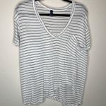Windsor Soft Flowy Striped V Neck Top Oversized Small Photo 4