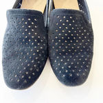 Clarks Juliet Hayes Black Suede Perforated Loafers Women’s Size 7 Casual Style Photo 5