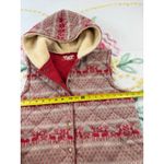 Free People  Quilted Reindeer Fair Isle Hooded Vest Women's Size S Photo 3