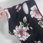 Band of Gypsies  Black and Pink Floral Boho Crop Top Sz Small NWT Black Crop Top Photo 2