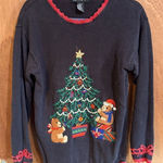 Work in Progress Beaded Decorated Christmas Trees Sweater size‎ s (6 Photo 0