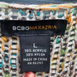 BCBGMAXAZRIA CBGMaxAzria Tan beaded cardigan Sweater Large Photo 8