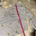 The Impeccable Pig  heathered grey/white striped crop top sz small Photo 7