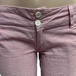 Hurley  Striped Seersucker Bermuda Shorts Pink White Cotton Blend USA Juniors 5 Photo 2