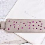 CELINE Céline Crystal Encrusted Leather Cuff Bracelet Photo 4