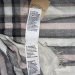 American Eagle Outfitters Scarf Black White Plaid Oversized Acrylic Scarf NWT Photo 3