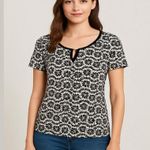 Dress Barn  Plus Size Floral Lace Top 1X Photo 0