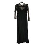 Aidan Mattox Maxi Long Sleeves Lace Bodice Evening Dress w/Slit Size 4 Black NWT Photo 11
