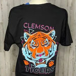 Hanes Clemson Tigers Women's Medium Black & Neon Short Sleeve Casual‎ Summer T-Shirt Photo 0