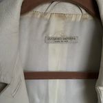 Luciano Barbera White Leather Italian luxury Jacket Size 42 Photo 3
