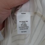 Garnet Hill Striped Tank Top Cream Gray Women's Size Medium Photo 3