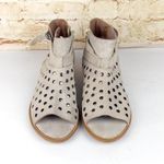Musse & Cloud Anthro Leather Studded Peep Toe Ankle Booties Size 40 US 9 Rock Photo 2
