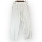 J.Crew  Slim Wide Leg Jeans Women's 31T Tall White Raw Hem Full Length NWT Photo 2