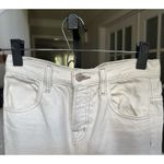 J Brand Joan Crop Jeans Women's Size 24 White Macadamia Frayed Hem Straight Leg Photo 4