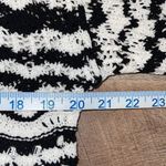 ZARA Womens Pullover Open Knit Stripe Long Sleeve Sweater Black White Size Small Photo 8