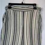 SMKFLWR Stripe Wide Leg Lounge Pants Cream Gray Size Large EUC #VEG Photo 2