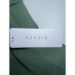 Azazie Tayla Floor Length Chiffon Sheath Dress Size A2 Eucalyptus Bridesmaid Photo 10