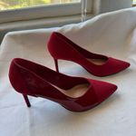 Coutgo Women’s Pointed Toe High Heels Pumps Patent Suede Stiletto Heels Red 10 Photo 5