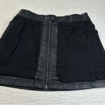 Free People Vegan Leather Black A-Line Zip Front Mini Skirt Photo 11
