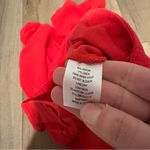 Monteau  Los Angeles linen cutout Wide-Leg Pants Vibrant Red size large Photo 5