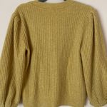 Lilla P golden yellow puff sleeve sweater cardigan NWT Size M Photo 3