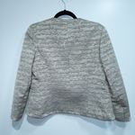 Wilfred Aritzia Exquis Beige Gold Metallic Cropped Dress Jacket Size 8 Photo 5