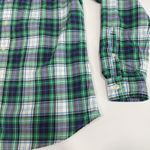 LL Bean Green Blue Plaid Cotton Poplin Button Up Shirt Size XS Photo 3