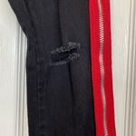 BLANK NYC The Rivington Black High-Rise Zippered Leg Jeans Tuxedo Stripe Size 25 Photo 8