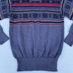 David Meister Vintage 90s Striped Wool Crewneck Sweater Photo 4