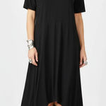 ZARA  Black Asymmetric Hem Smock Dress Small S NEW Photo 0