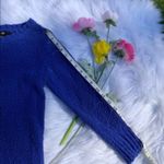 H&M  Royal Blue Knit Zip Sweater Size Small Knitted Photo 3