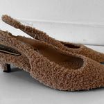Gianni Bini pumps tan shearling Britnie slingback kitten heels pointy SZ 6 NEW Photo 1