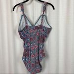 Spanx Love Your Assets In Bloom Blue&Pink Paisley One Piece Swimsuit Sz.L Photo 6