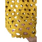 Vintage Handmade Crochet Vest Cardigan Mustard Yellow Size M/L Size L Photo 5