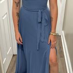 JJ's House Slate Blue Maxi Formal Dress Photo 1
