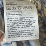 H&M Linen Blend Shorts Blue Floral Pull On Stretch Waist Flowy Sz M Photo 6