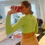 White Fox Boutique White Fox Green Long Sleeve Top Photo 2