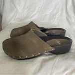 Candie's VTG  Clogs Y2K Wood Brown Leather Chunky‎ Studded 90's Retro 6.5 Photo 3