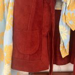 Rust Red Vest and Skirt Set with Floral Top Brown Size 8 Photo 3