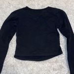 Adika Black long sleeve cutout cropped top Photo 1