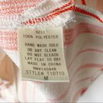 Everly Tie Front Cream Red Striped Tank Medium Photo 2