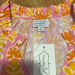 Mud Pie  Pink and Yellow Blouse size small Photo 1