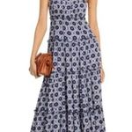 AQUA  Women's Batik Tiered Maxi Dress Blue Photo 0